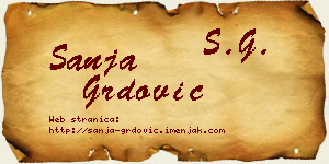 Sanja Grdović vizit kartica